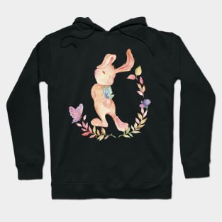 Cute Cottagecore Bunny with Butterflies Hoodie